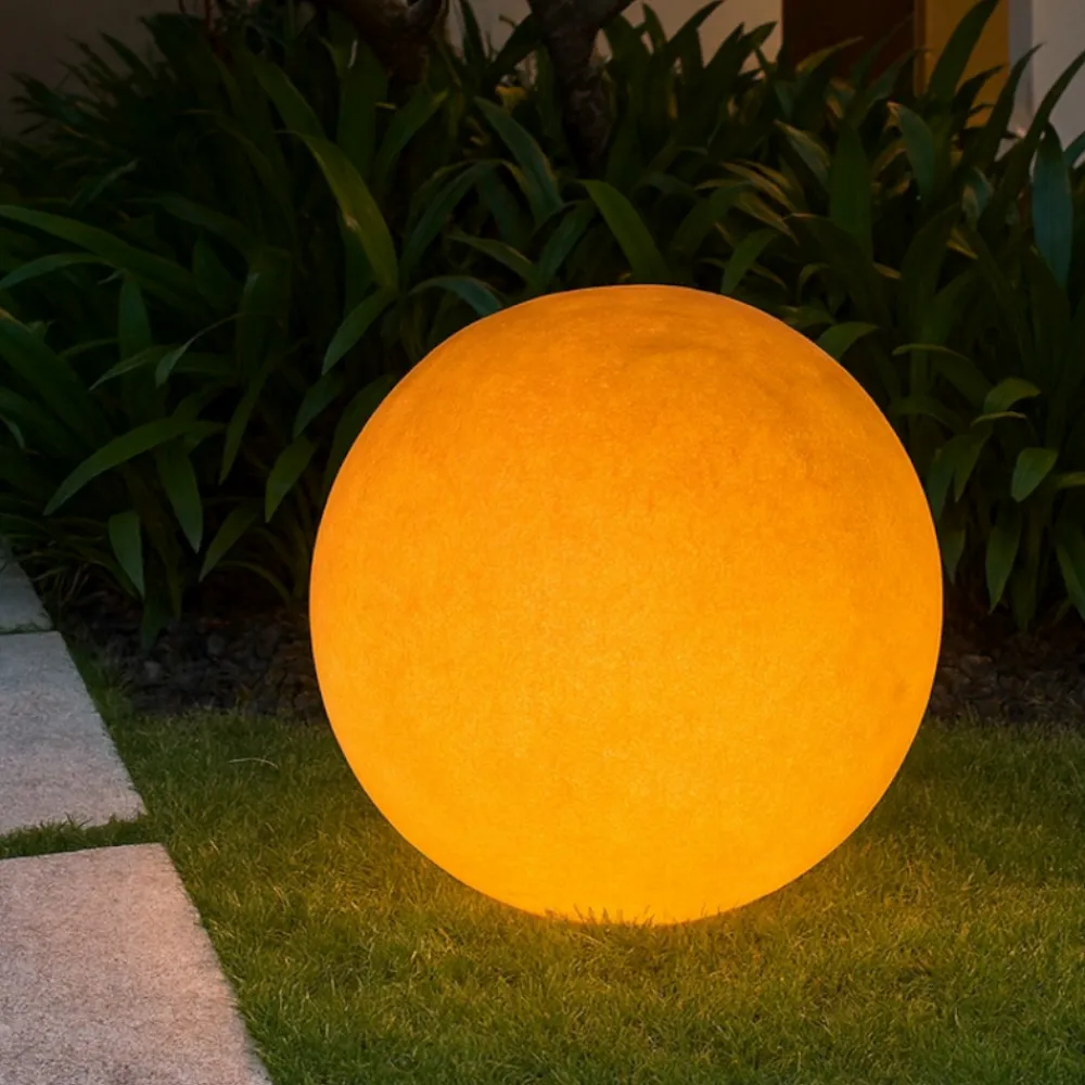 Lampade Da Esterno Giardino-Linea Light Lampade da giardino sfera oh! mars 75cm marrone