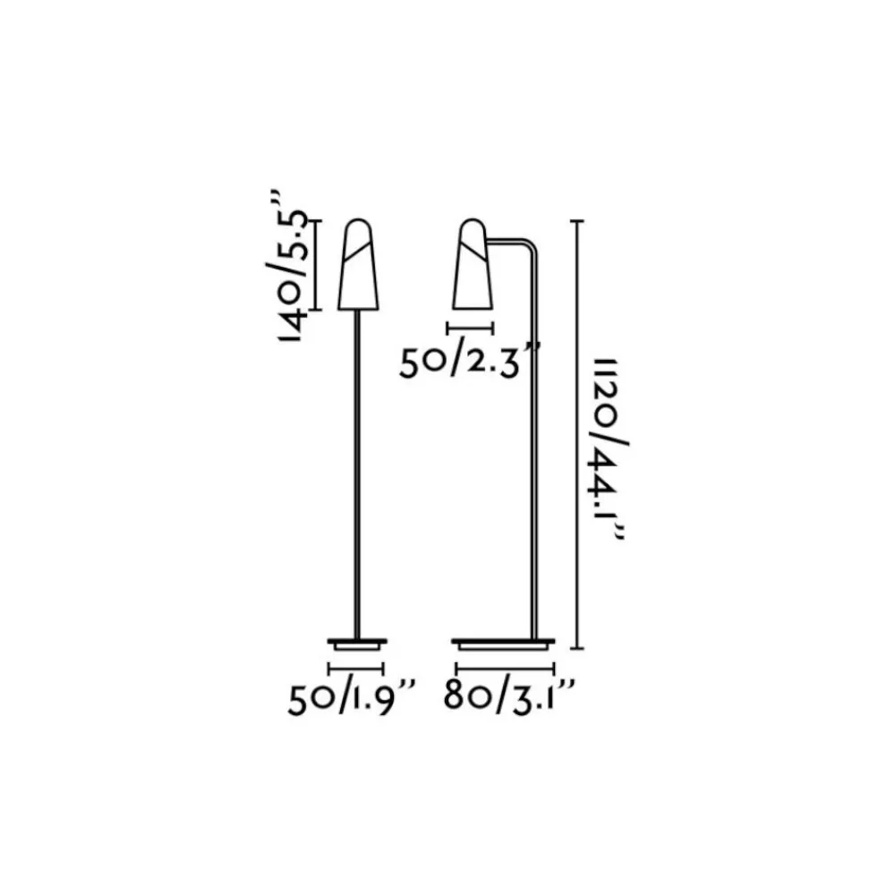 Lampade Da Terra-Selezionato da Mazzolaluce Lampade da terra design minimalista nera orientabile led 3000k