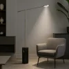 Lampade Da Terra-Selezionato da Mazzolaluce Lampade da terra soggiorno orientabile nickel opaco led 10w 2300k 3000k 4000k