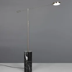 Lampade Da Terra-Selezionato da Mazzolaluce Lampade da terra soggiorno orientabile nickel opaco led 10w 2300k 3000k 4000k