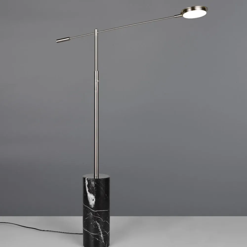 Lampade Da Terra-Selezionato da Mazzolaluce Lampade da terra soggiorno orientabile nickel opaco led 10w 2300k 3000k 4000k