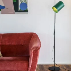 Lampade Da Terra-Selezionato da Mazzolaluce Lampade moderne da terra metallo nero verde orientabile