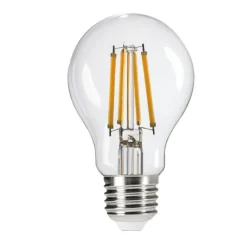 Lampadine Led-Ideal Lux Lampadina e27 led 8w 3000k 910lm filamento goccia trasparente