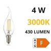 Lampadine Led-Ideal Lux Lampadina e14 led 4w 3000k 430lm trasparente classica