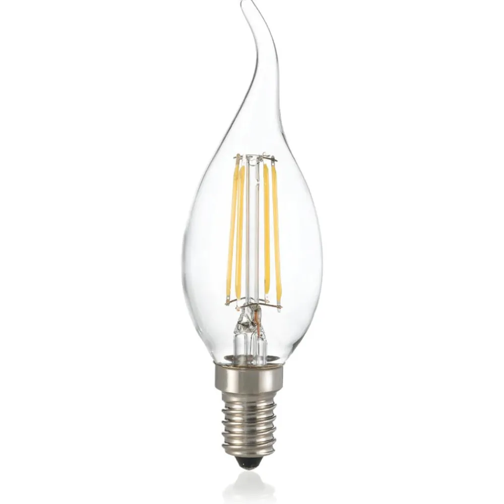 Lampadine Led-Ideal Lux Lampadina e14 led 4w 3000k 430lm trasparente classica
