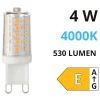 Lampadine Led-Ideal Lux Lampadina g9 led 4w 4000k 530lm