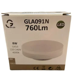Lampadine Led-Gea Luce Lampadina gx53 led 8w 4000k 760lm 220v ottica 120