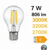 Lampadine Led-Selezionato da Mazzolaluce Lampadina led e27 7w cct 3000k 2700k 2200k 806 lumen dimmerabile