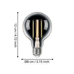 Lampadine Led-Eglo Lampadina led e27 6w 2700k a 6500k dimmerabile vetro trasparente bluetooth connect