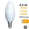 Lampadine Led-Selezionato da Mazzolaluce Lampadina led e14 4,9w 3000k 2700k 2200k 470 lumen dimmerabile