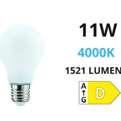 Lampadine Led-Life Electronics Lampadina led e27 11w 4000k 1521lm life milky vetro goccia