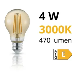 Lampadine Led-Selezionato da Mazzolaluce Lampadina led e27 4w 3000k 470 lumen stile retrò