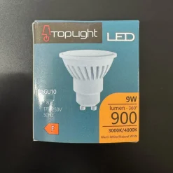 Accessori-Top Light Lampadina led gu10 9w 900 lumen 3000k 3500k 4000k toplight