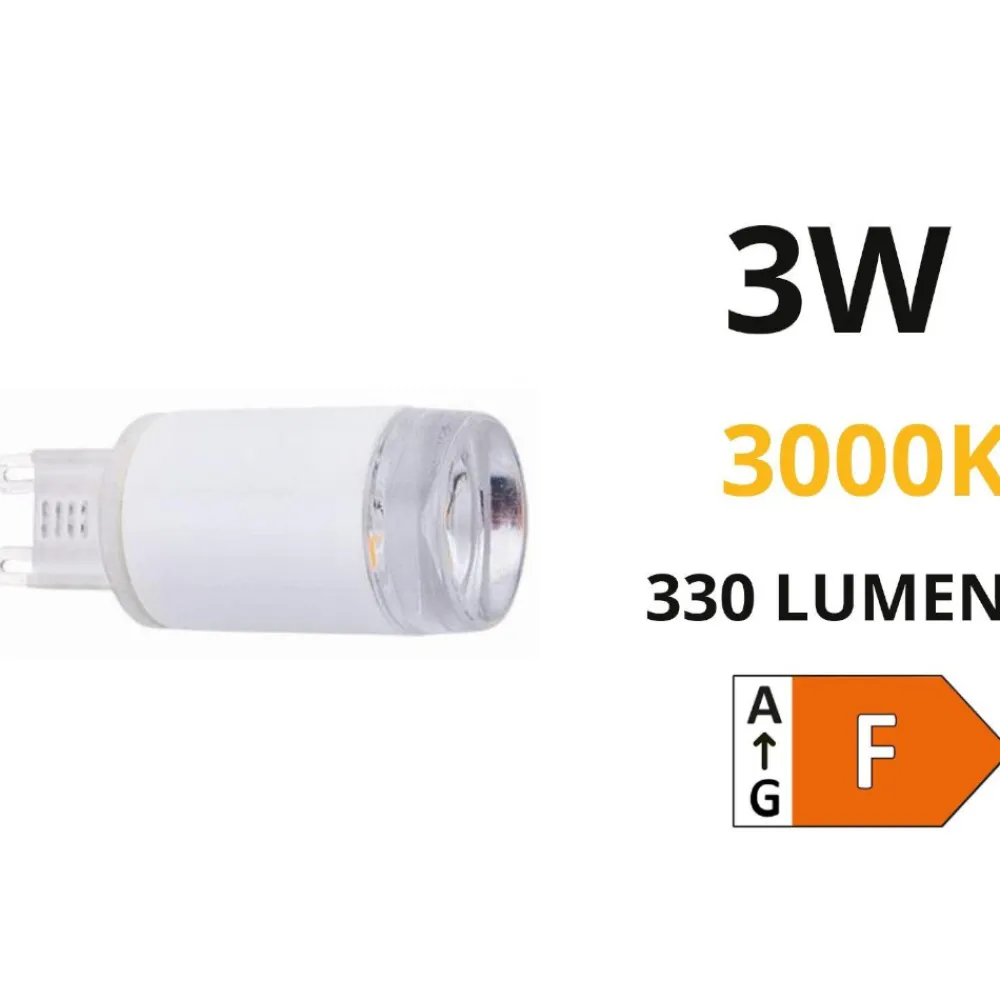 Lampadine Led-Selezionato da Mazzolaluce Lampadina led g9 3w 330lm 3000k ottica 90 luce frontale diretta