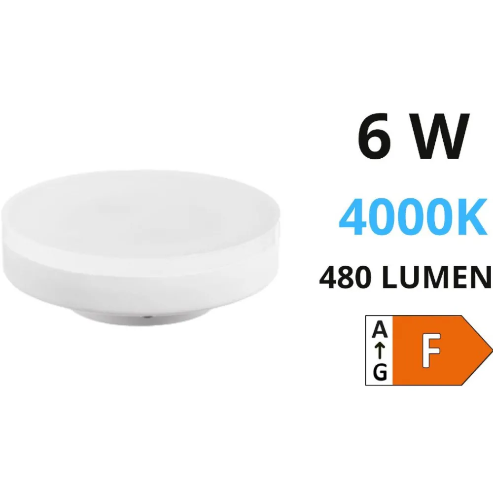 Lampadine Led-Top Light Lampadina led gx53 6w 4000k 480lm ottica 120