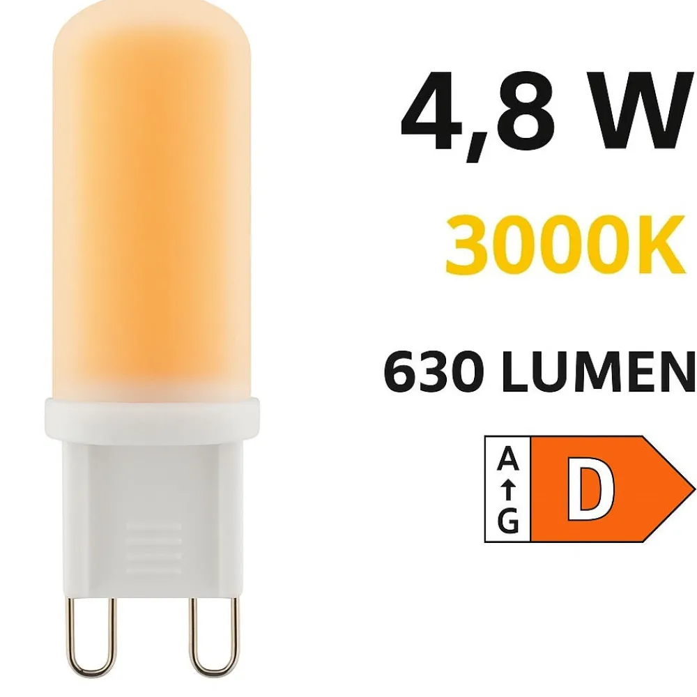 Lampadine Led-Life Electronics Lampadina life g9 led 4,6w 3000k ottica 360 630 lumen