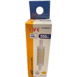 Lampadine Led-Life Electronics Lampadina life r7s led 5w 3000k 78mm 550lm ottica 360
