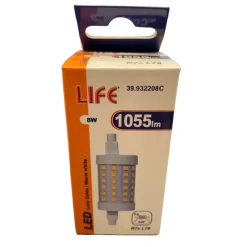 Lampadine Led-Life Electronics Lampadina r7s led 8w 3000k 78mm 1055lm ottica 360 life