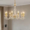 Lampadari Moderni-Ondaluce Lampadrio vetro classico 1306 per salotto 8 luci ottone