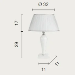 Lampade Da Tavolo-Ondaluce Lampda da tavolo per soggiorno vetro trasparente dettagli oro ravel