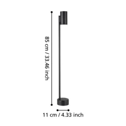Lampioni Da Giardino-Selezionato da Mazzolaluce Lampiona da giardino moderno ip44 nero h85cm gu10