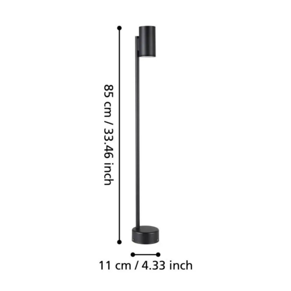 Lampioni Da Giardino-Selezionato da Mazzolaluce Lampiona da giardino moderno ip44 nero h85cm gu10