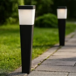 Lampioni Da Giardino-Selezionato da Mazzolaluce Lampioncini da giardino con pannello solare n2 pezzi led 6000k ip44