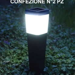 Lampioni Da Giardino-Selezionato da Mazzolaluce Lampioncini da giardino con pannello solare n2 pezzi led 6000k ip44