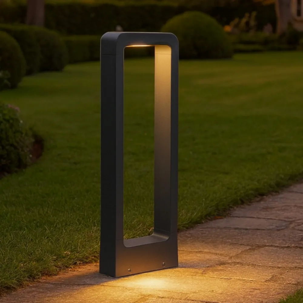 Lampioni Da Giardino-Selezionato da Mazzolaluce Lampioncino antracite da giardino moderno led 3000k ip54 anti corrosione