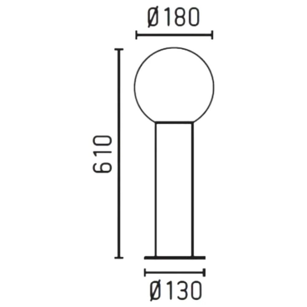 Lampioni Da Giardino-Selezionato da Mazzolaluce Lampioncino antracite moderno per esterno giardino sfera bianca