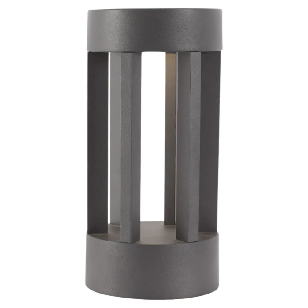 Lampioni Da Giardino-Selezionato da Mazzolaluce Lampioncino antracite moderno da giardino led 8w 3000k