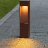 Lampioni Da Giardino-Selezionato da Mazzolaluce Lampioncino corten moderno da giardino squadrato led 7w 3000k