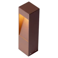 Lampioni Da Giardino-Selezionato da Mazzolaluce Lampioncino corten moderno da giardino squadrato led 7w 3000k
