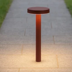 Lampioni Da Giardino-Selezionato da Mazzolaluce Lampioncino corten moderno led 5w 3000k da giardino