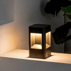 Lampioni Da Giardino-Selezionato da Mazzolaluce Lampioncino da esterno led 8w 3000k ip54 moderno antracite