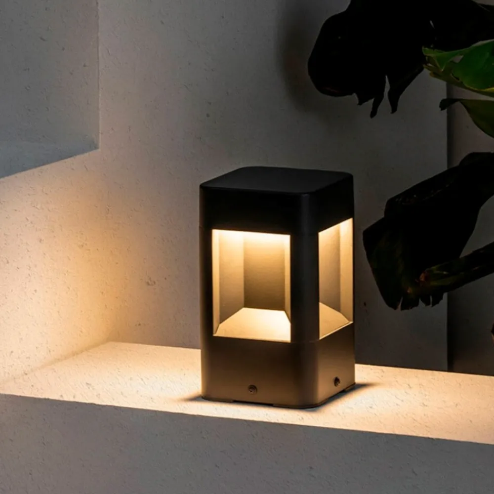 Lampioni Da Giardino-Selezionato da Mazzolaluce Lampioncino da esterno led 8w 3000k ip54 moderno antracite