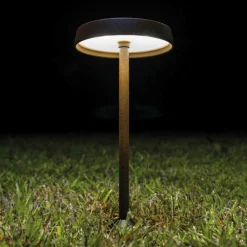 Lampioni Da Giardino-Linea Light Lampioncino da esterno pistillo nero led 3000k ip65