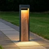 Lampioni Da Giardino-Selezionato da Mazzolaluce Lampioncino da giardino anti corrosione antracite effetto legno led 3000k