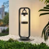 Lampioni Da Giardino-Selezionato da Mazzolaluce Lampioncino da giardino antracite con sensore crepuscolare