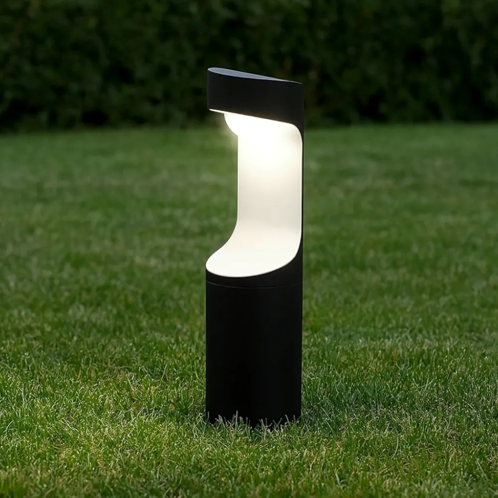 Lampioni Da Giardino-Gea Luce Lampioncino da giardino anhur ip54 moderno antracite 9w 4000k