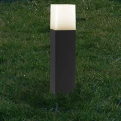Lampioni Da Giardino-Selezionato da Mazzolaluce Lampioncino da giardino moderno quadrato antracite