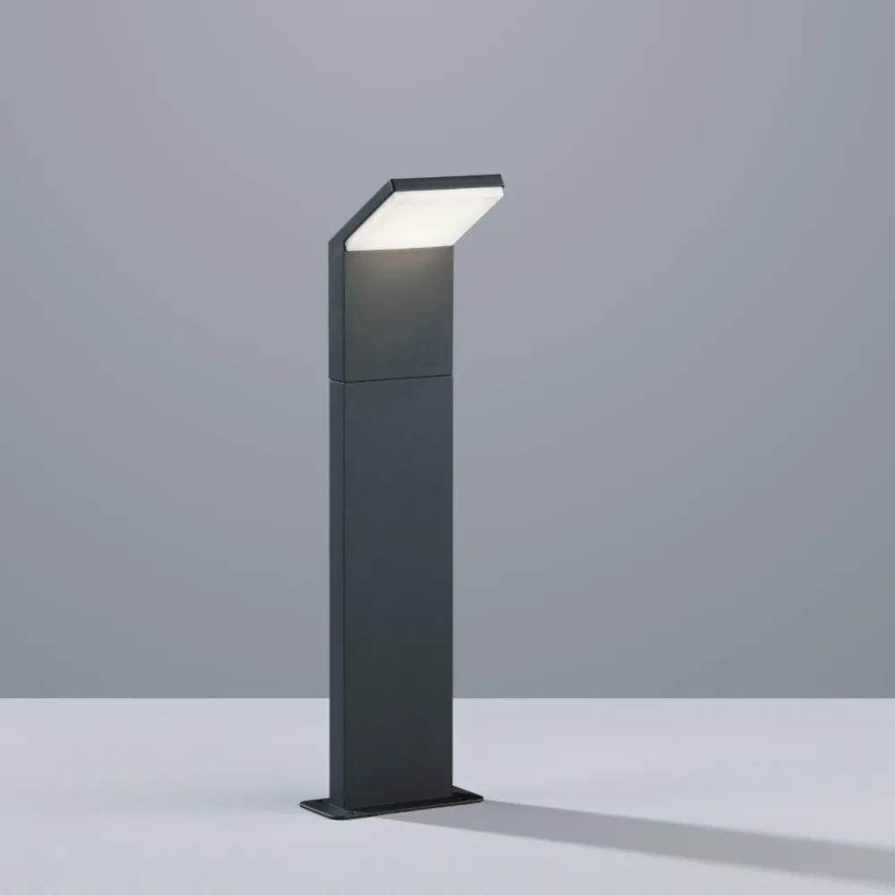 Lampioni Da Giardino-Selezionato da Mazzolaluce Lampioncino da giardino moderno antracite led 8w 3000k ip54