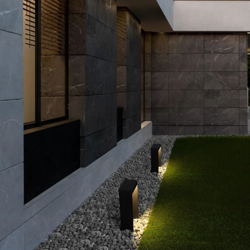 Lampioni Da Giardino-Selezionato da Mazzolaluce Lampioncino da giardino moderno led 8w 3000k ip65 rettangolare