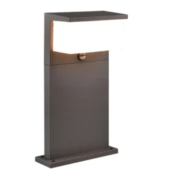 Lampioni Da Giardino-Selezionato da Mazzolaluce Lampioncino da giardino moderno antracite 13w 3000k con sensore di movimento