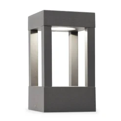 Lampioni Da Giardino-Selezionato da Mazzolaluce Lampioncino da giardino moderno quadrato led 5w 3000k antracite