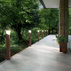Lampioni Da Giardino-Gea Luce Lampioncino da giardino moderno corten marrone sury