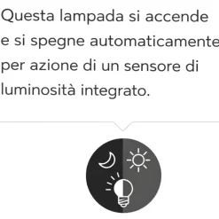 Lampioni Da Giardino-Selezionato da Mazzolaluce Lampioncino da giardino nero con sensore crepuscolare