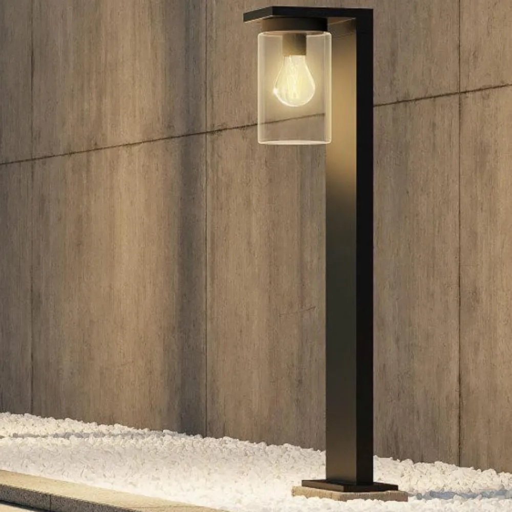 Lampioni Da Giardino-Selezionato da Mazzolaluce Lampioncino da giardino nero con sensore crepuscolare