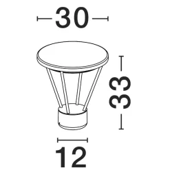Lampioni Da Giardino-Selezionato da Mazzolaluce Lampioncino da giardino nero led 16w 3000k design moderno