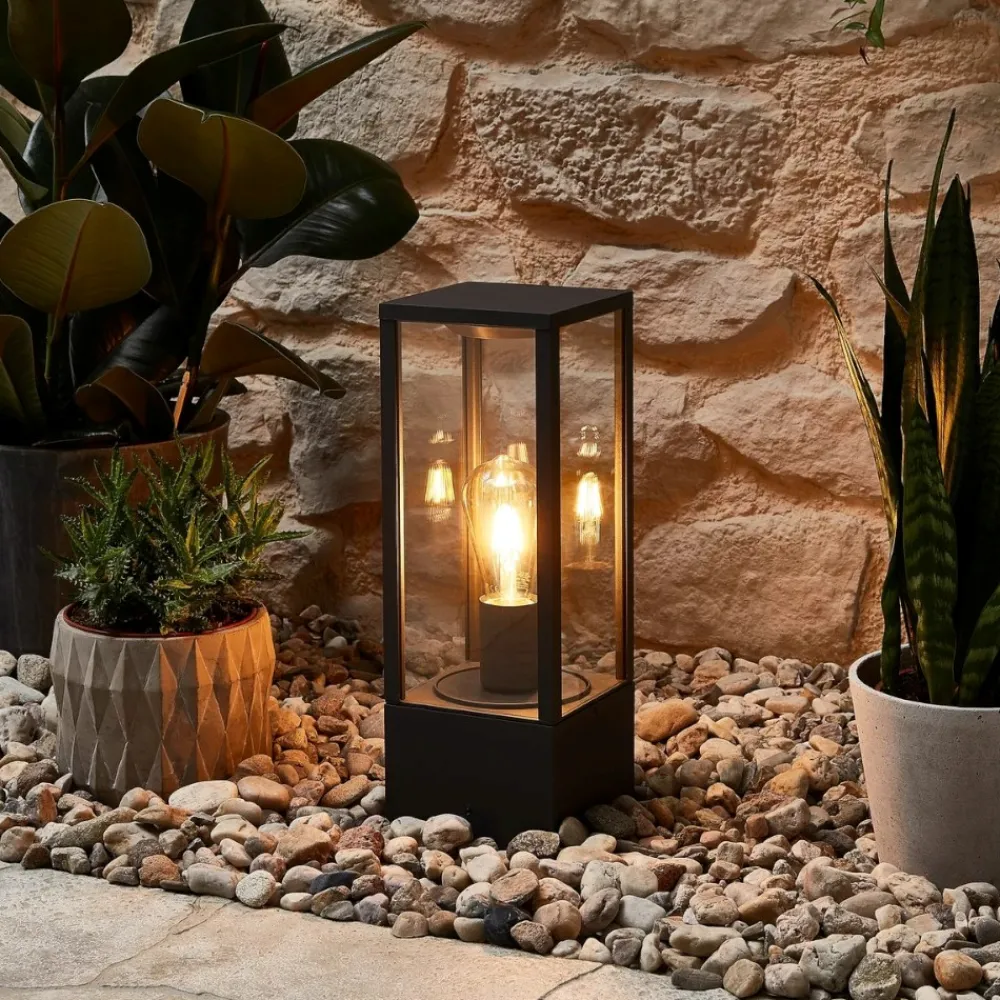 Lampioni Da Giardino-Selezionato da Mazzolaluce Lampioncino da giardino squadrato antracite